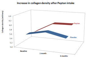 Increase in collagen Peptan