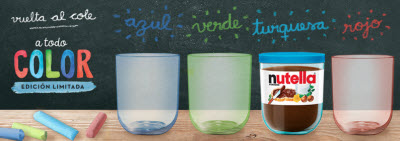 vasos coleccionables nutella