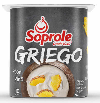 Yogurt Soprole Griego Trozos Pina