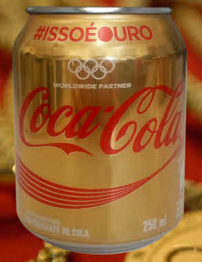 coca cola lata dorada olimpiadas brasil 2016 d