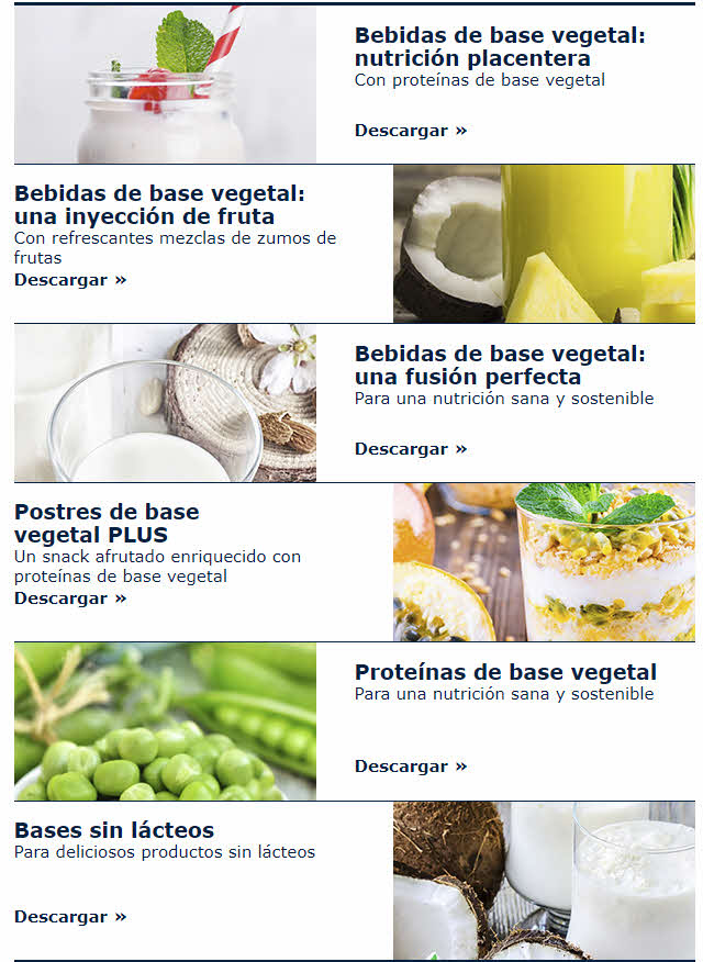 ingredientes vegetales